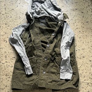 Natural Reflections Khaki Jacket with Gray Sleeves